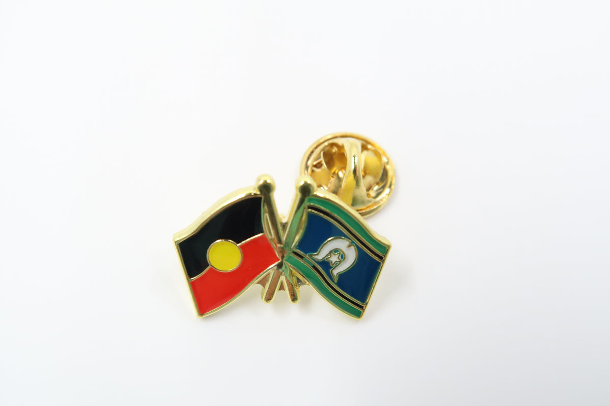 Shop Aboriginal And Torres Strait Islander Duel Friendship Flag Lapel